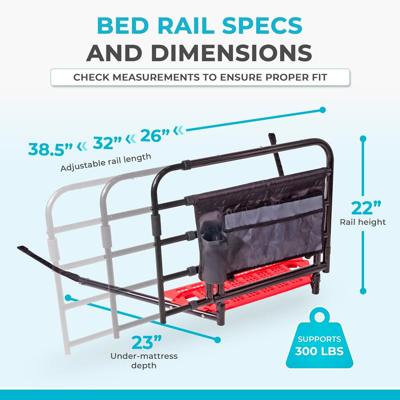 Stander Wonder Pivot Bed Rail Tall (8020)
