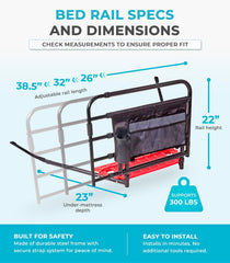 Stander Wonder Pivot Bed Rail Tall (8020)
