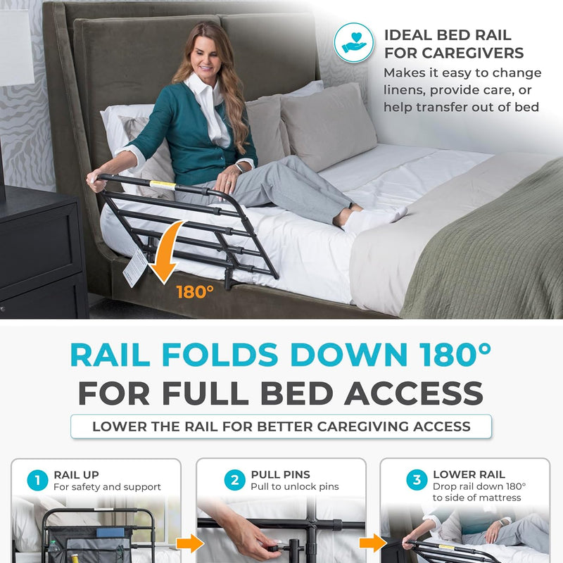 Stander Wonder Pivot Bed Rail Tall (8020)