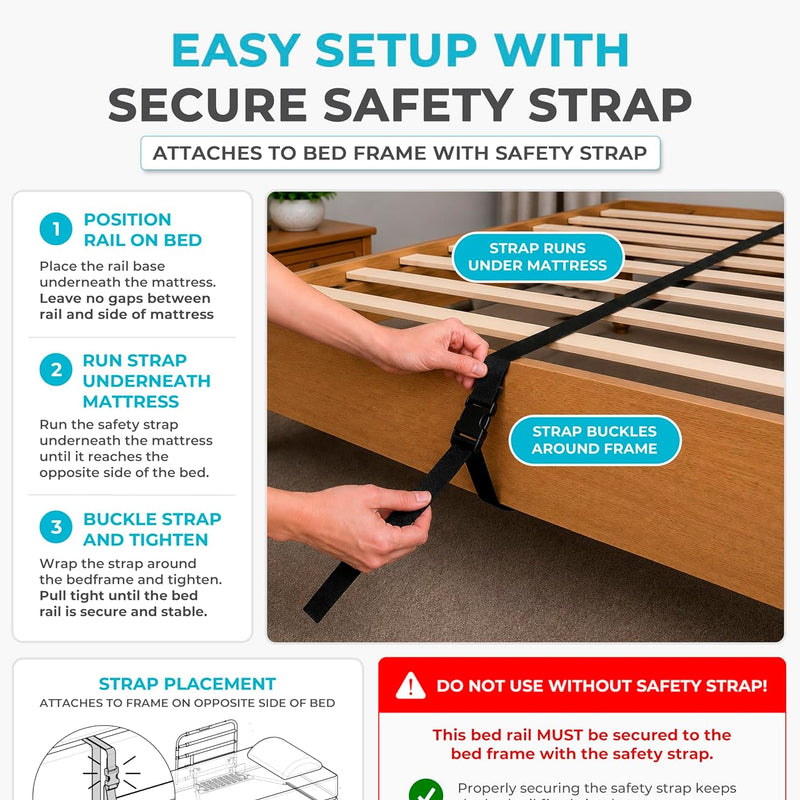 Stander Wonder Pivot Bed Rail Tall (8020)