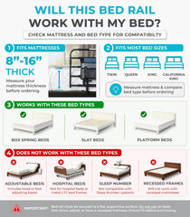 Stander Wonder Pivot Bed Rail Tall (8020)