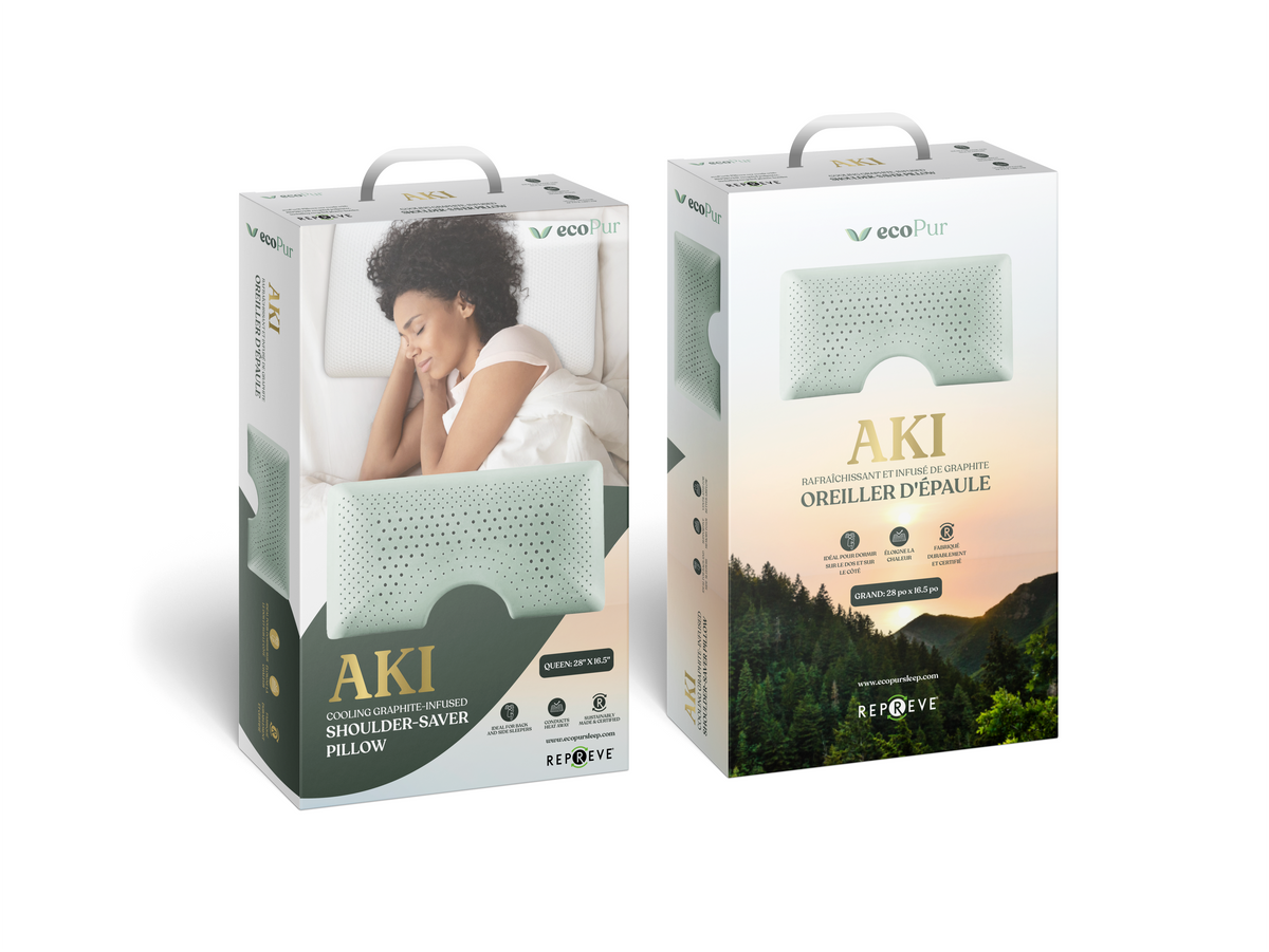 AKI Cooling Graphite Shoulder-Saver ecoPUR Memory Foam Pillow