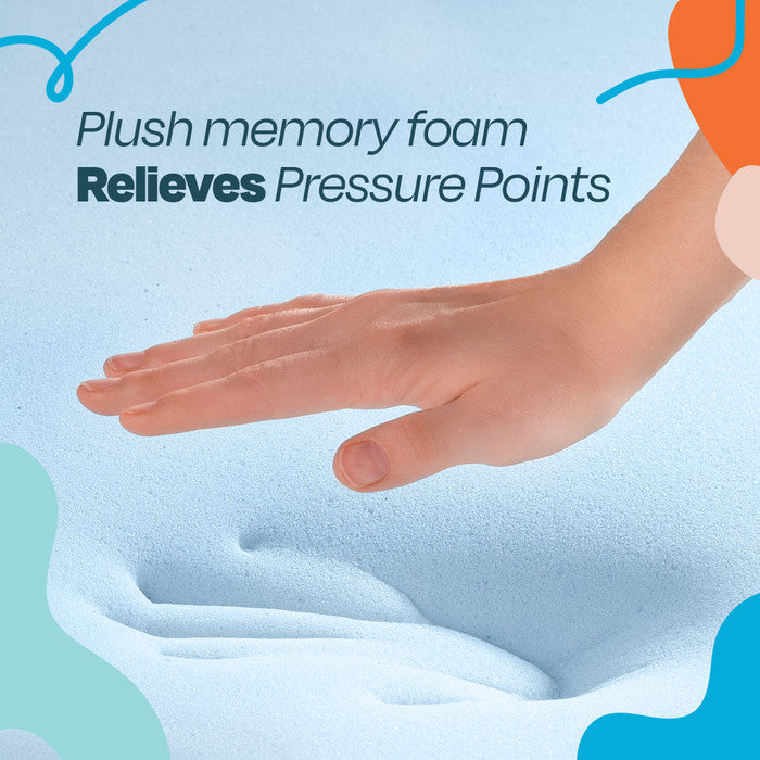 2 Inch Blue Gel L-Spa Memory Foam Topper