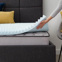 QUEEN - 2 Inch Thick Convoluted Gel Memory Foam Mattress Topper
