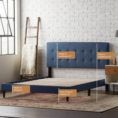 RESTHAVEN SQUARE UPHOLSTERED BEDFRAME