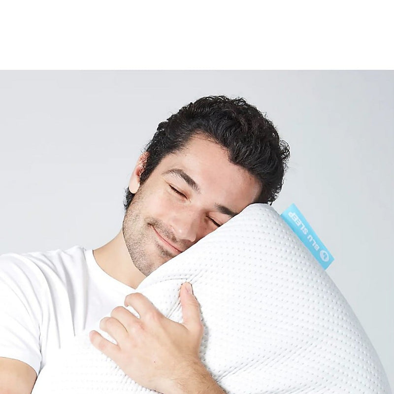 Blu Back Sleeper Vitality EcoFriendly Memory Foam Pillow With Cooling Cover